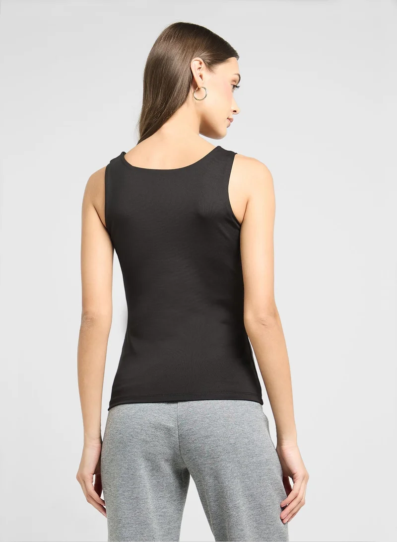 فيرو مودا بلوزة بياقة مربعة قابلة للعكس